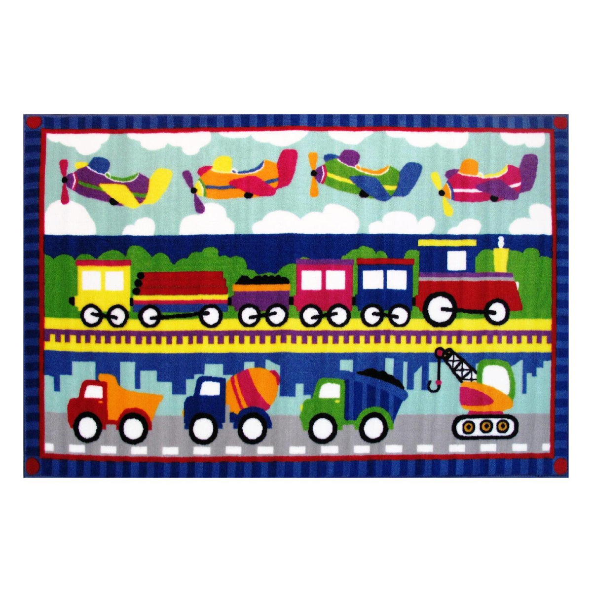 L.A Rugs Fun Time Trans America Rectangular Area Rug