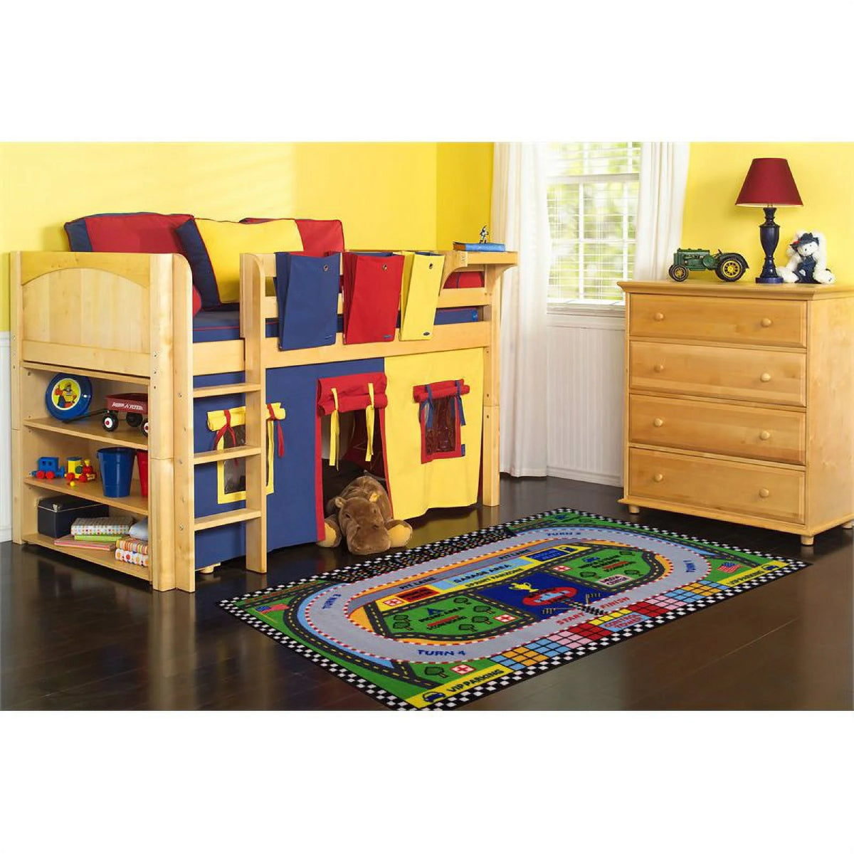L.A Rugs 3' 3" x 4' 10" Fun Time Speedway Rectangular Area Rug