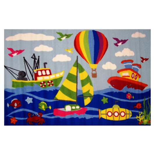L.A Rugs Fun Time Marina Rectangular Area Rug