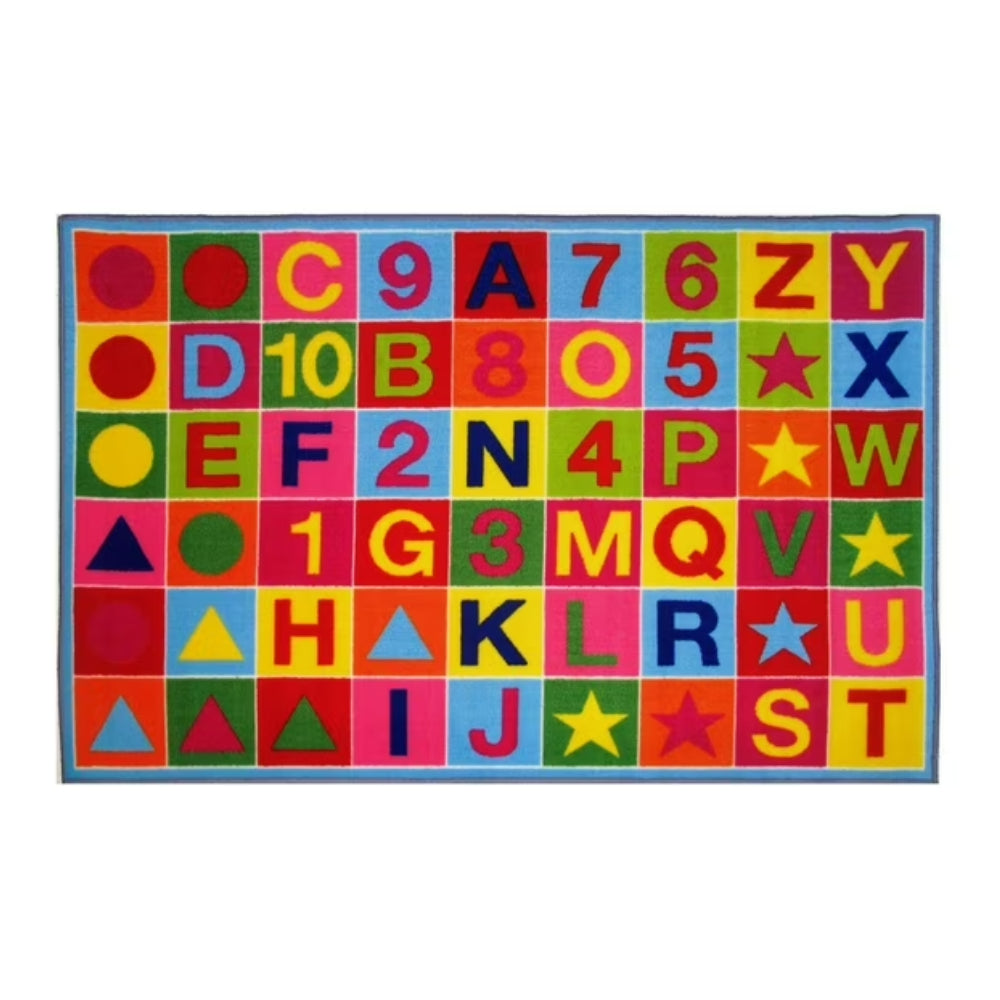 L.A Rugs 6'8"×10' Fun Time 150 Alphanumeric Rectangular Area Rug