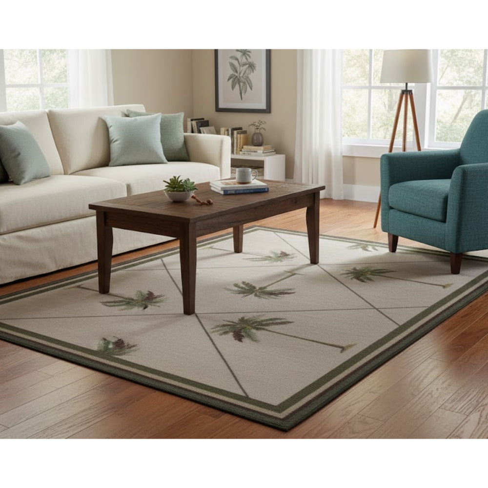 L.A Rugs 3' 3" x 4' 10" Farm Roads Rectangular Area Rug - Gray