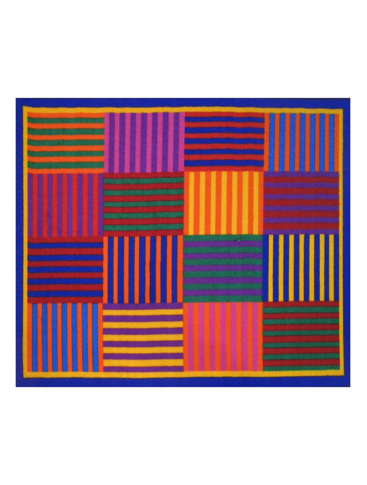 L.A Rugs 3' 3" x 4' 10" Fun Time Rainbow Stripes Rectangular Area Rug