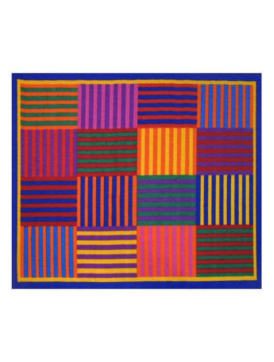 L.A Rugs 3' 3" x 4' 10" Fun Time Rainbow Stripes Rectangular Area Rug
