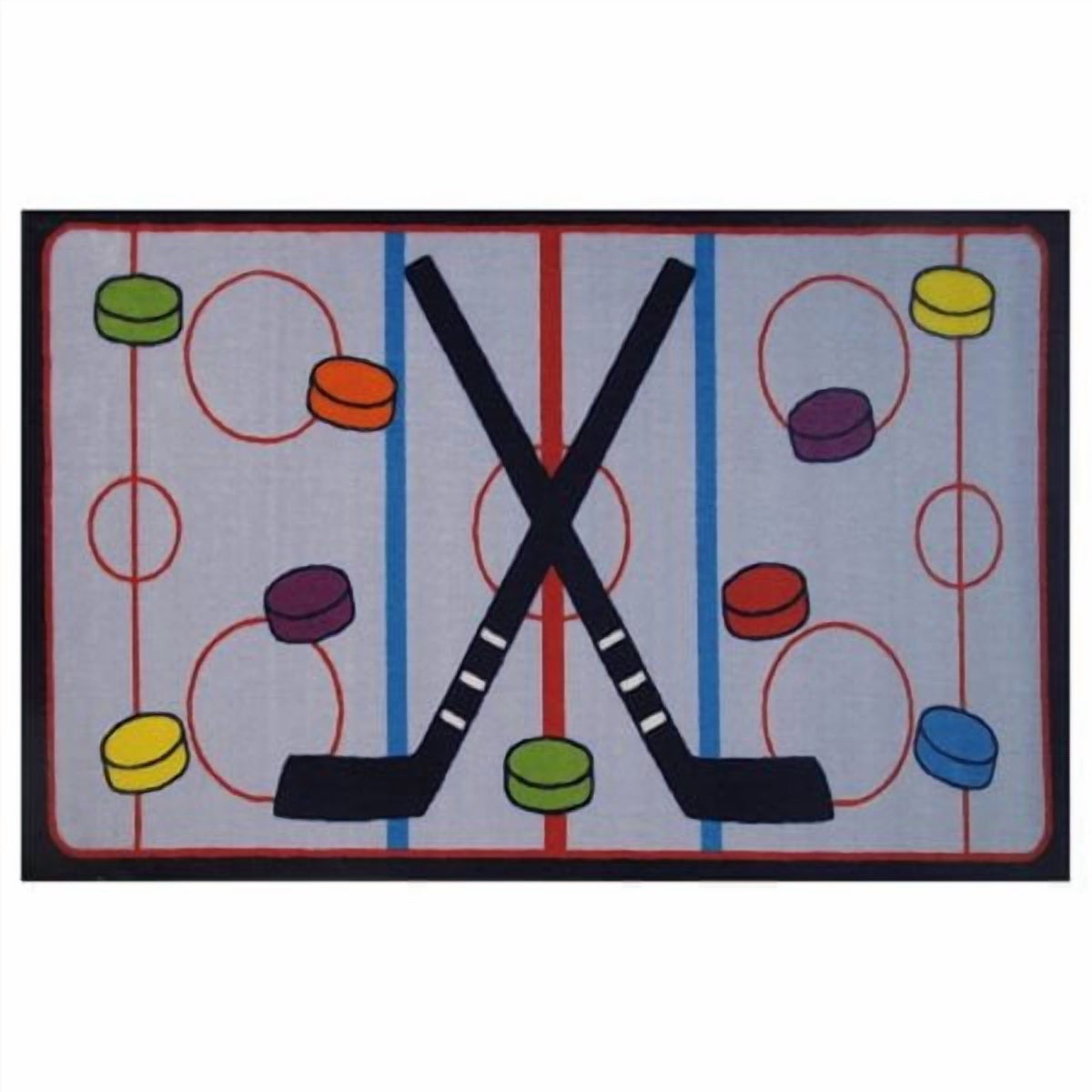 L.A Rugs Fun Time On The Ice Rectangular Area Rug - Blue