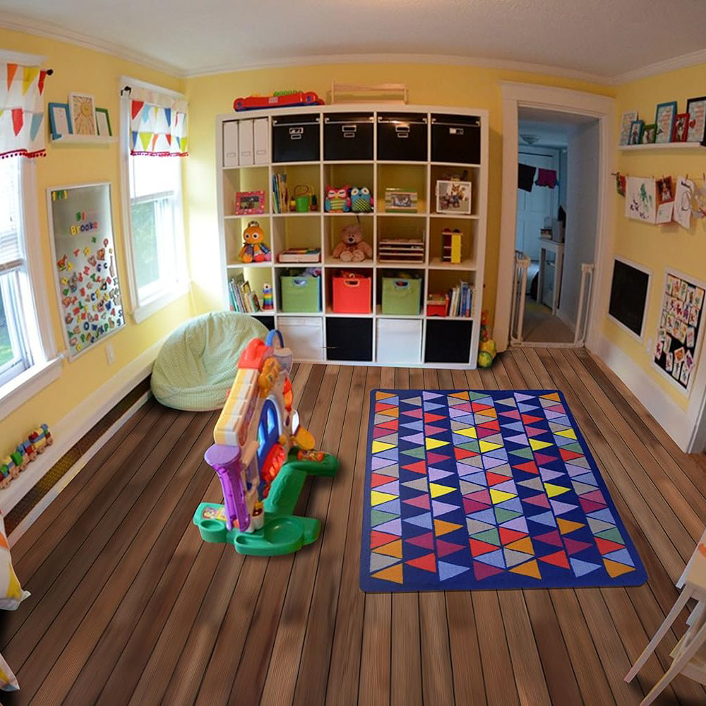 L.A Rugs 1' 7" x 2' 5" Fun Time Pyramid Party Rectangular Area Rug - Blue