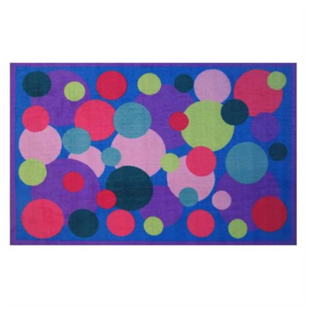 L.A Rugs 3' 3" x 4' 10" Poppin Bubbles Rectangular Area Rug - Blue