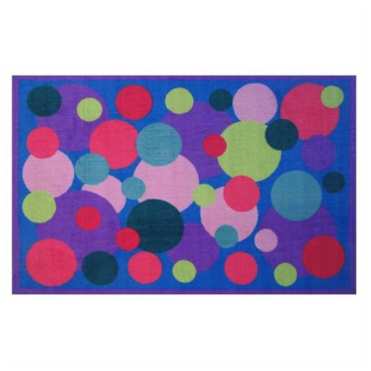 L.A Rugs 3' 3" x 4' 10" Poppin Bubbles Rectangular Area Rug - Blue