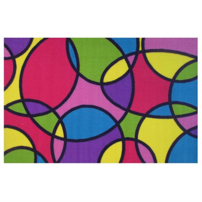 L.A Rugs Fun Time Round and Round Rectangular Area Rug