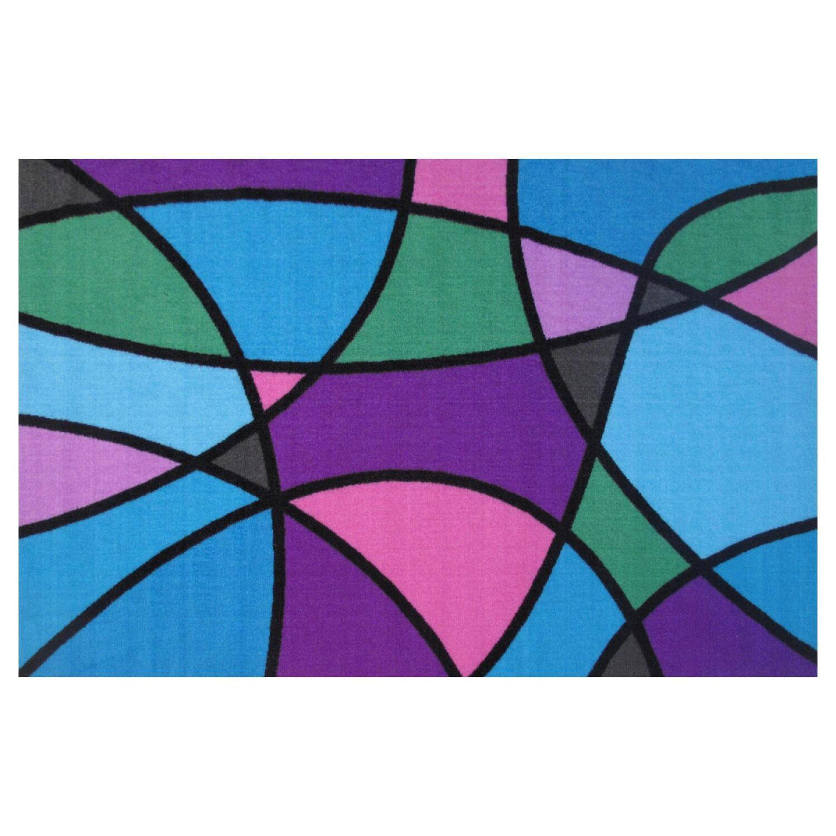 L.A Rugs 3' 3" x 4' 10" Fun Time Wave Runner Rectangular Area Rug