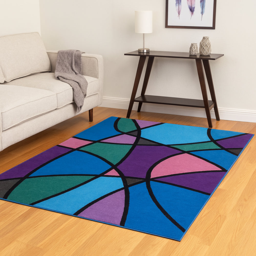 L.A Rugs 3' 3" x 4' 10" Fun Time Wave Runner Rectangular Area Rug