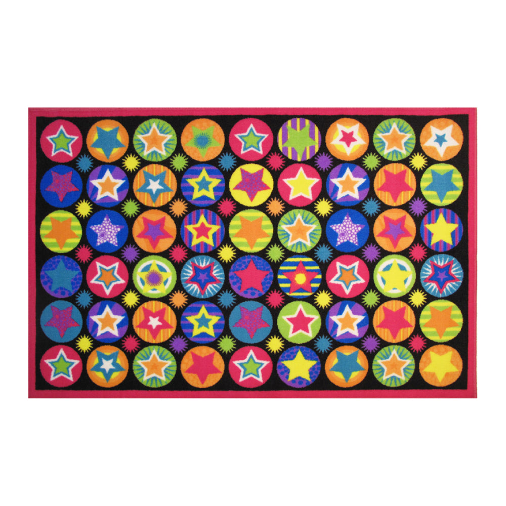 L.A Rugs 3' 3" x 4' 10" Fun Time 78 Stars Rectangular Area Rug