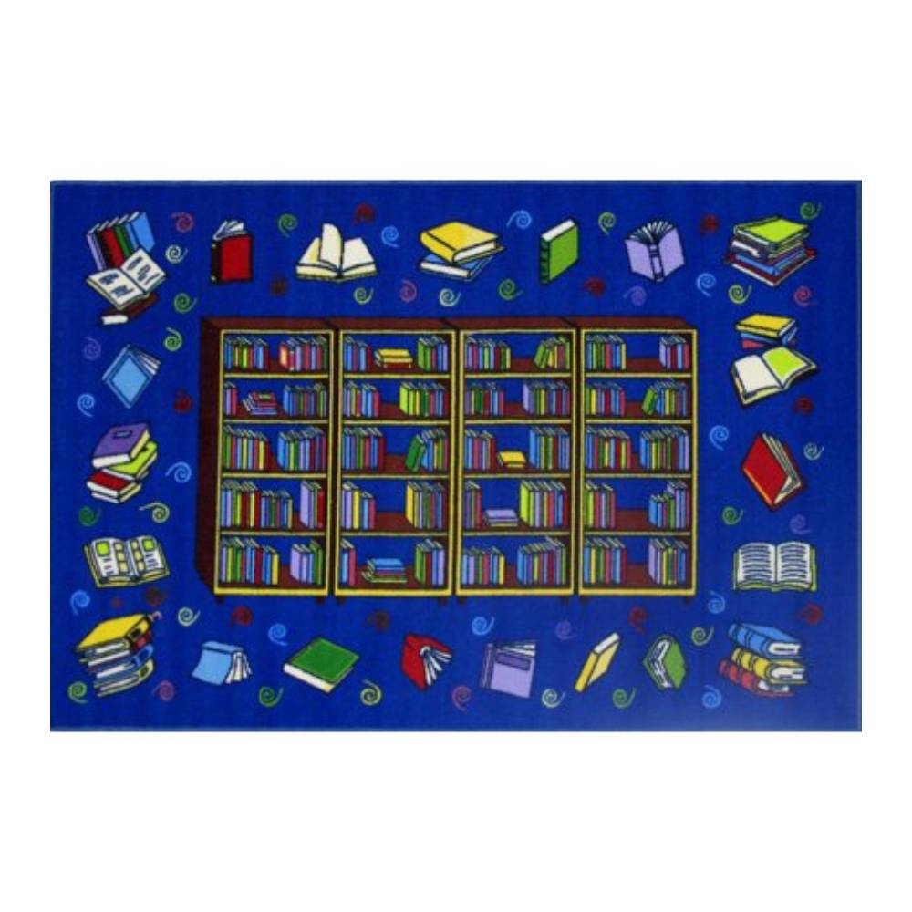 L.A Rugs 1' 7" x 2' 5" Reading Time Rectangular Area Rug - Blue