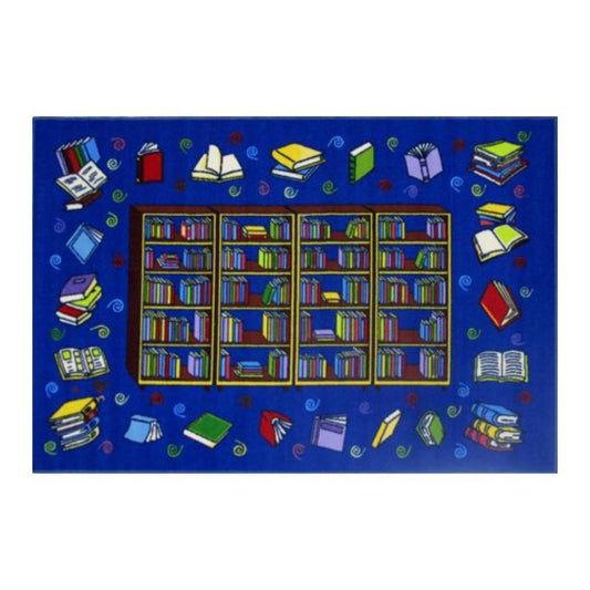 L.A Rugs 1' 7" x 2' 5" Reading Time Rectangular Area Rug - Blue