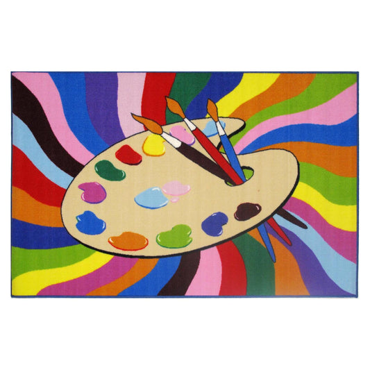 L.A Rugs Painting Time Rectangular Area Rug