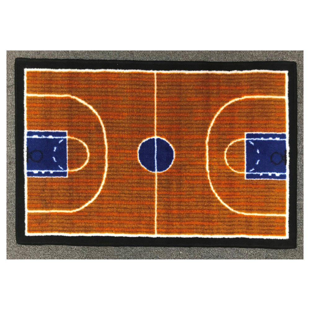 L.A Rugs Basketball Court Rectangular Area Rug - Brown