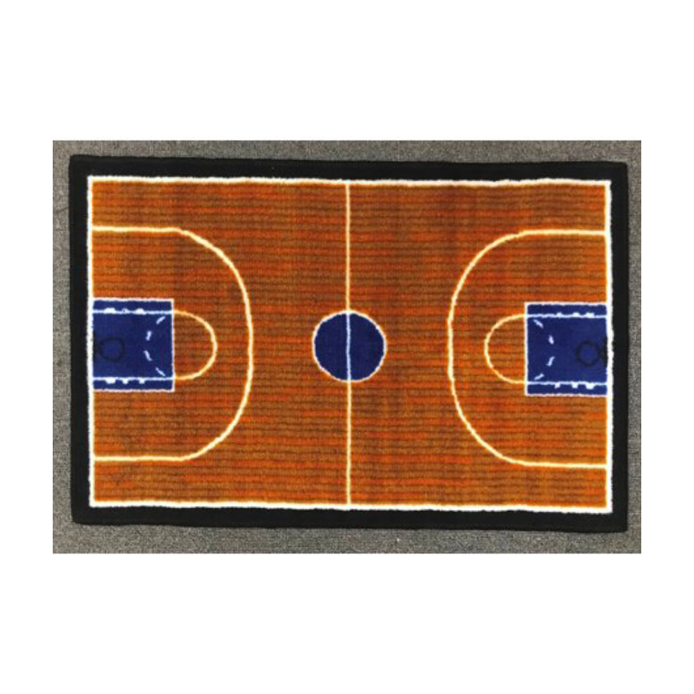 L.A Rugs Basketball Court Rectangular Area Rug - Brown