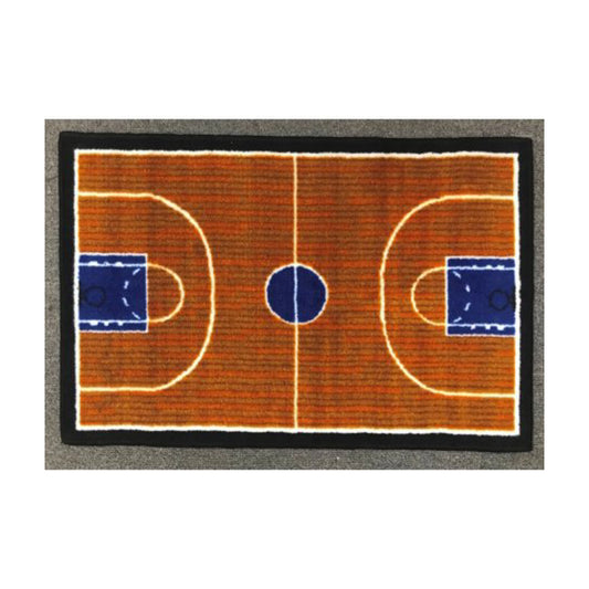 L.A Rugs Basketball Court Rectangular Area Rug - Brown