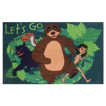 LA Rug 3' 3" x 4' 10" Fun Time Let's Go Jungle Rectangular Area Rug - Green