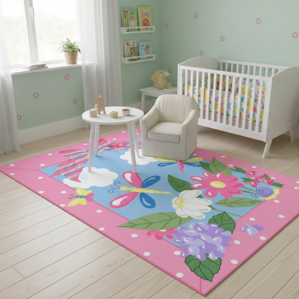 L.A Rugs 3' 3" x 4' 10" Jade Reynolds Rectangular Area Rug - Pink