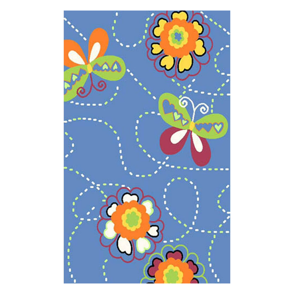 L.A Rugs 3'3" x 4'10" Night Flash NF-17 Rectangular Area Rug - Blue