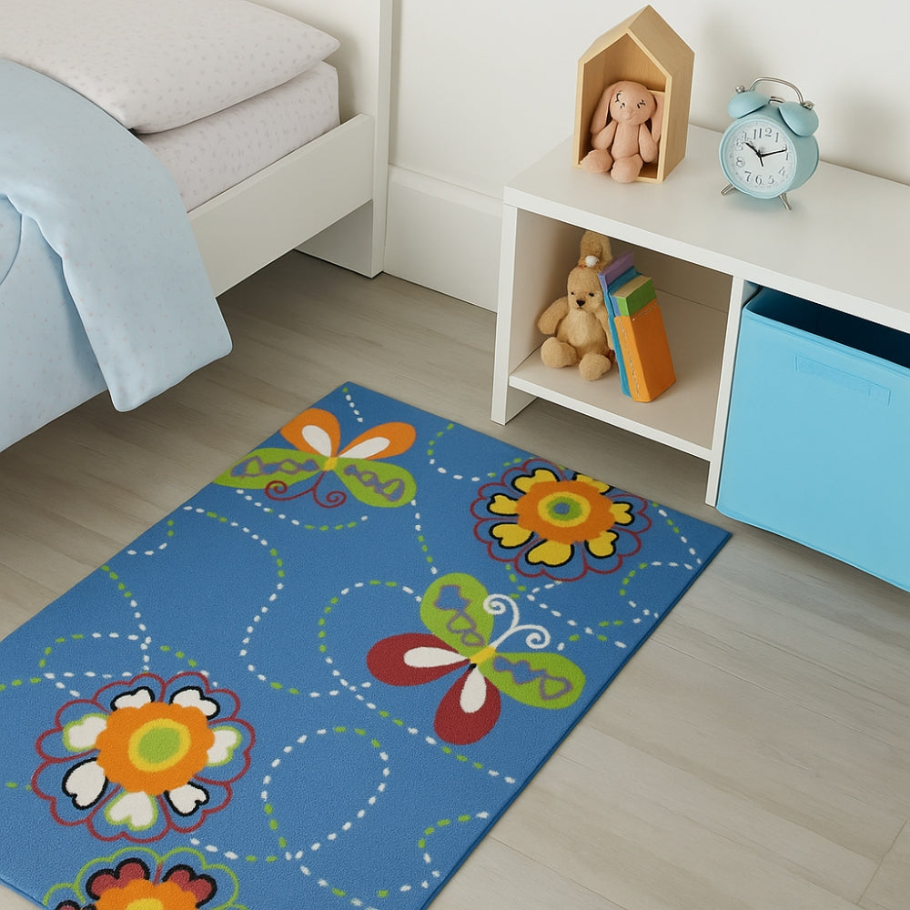 L.A Rugs 3'3" x 4'10" Night Flash NF-17 Rectangular Area Rug - Blue