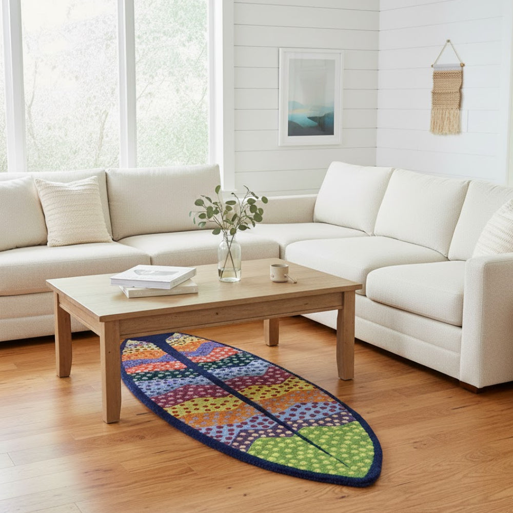 L.A Rugs 1' 4" x 3' 11" Wavy Ocean Rectangular Area Rug