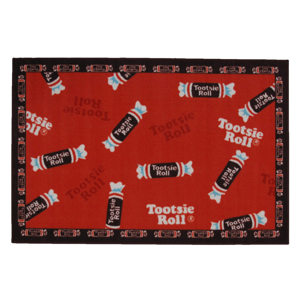 L.A Rugs 3' 3" x 4' 10" Tootsie Roll Candy Accent Rectangular Area Rug - Red