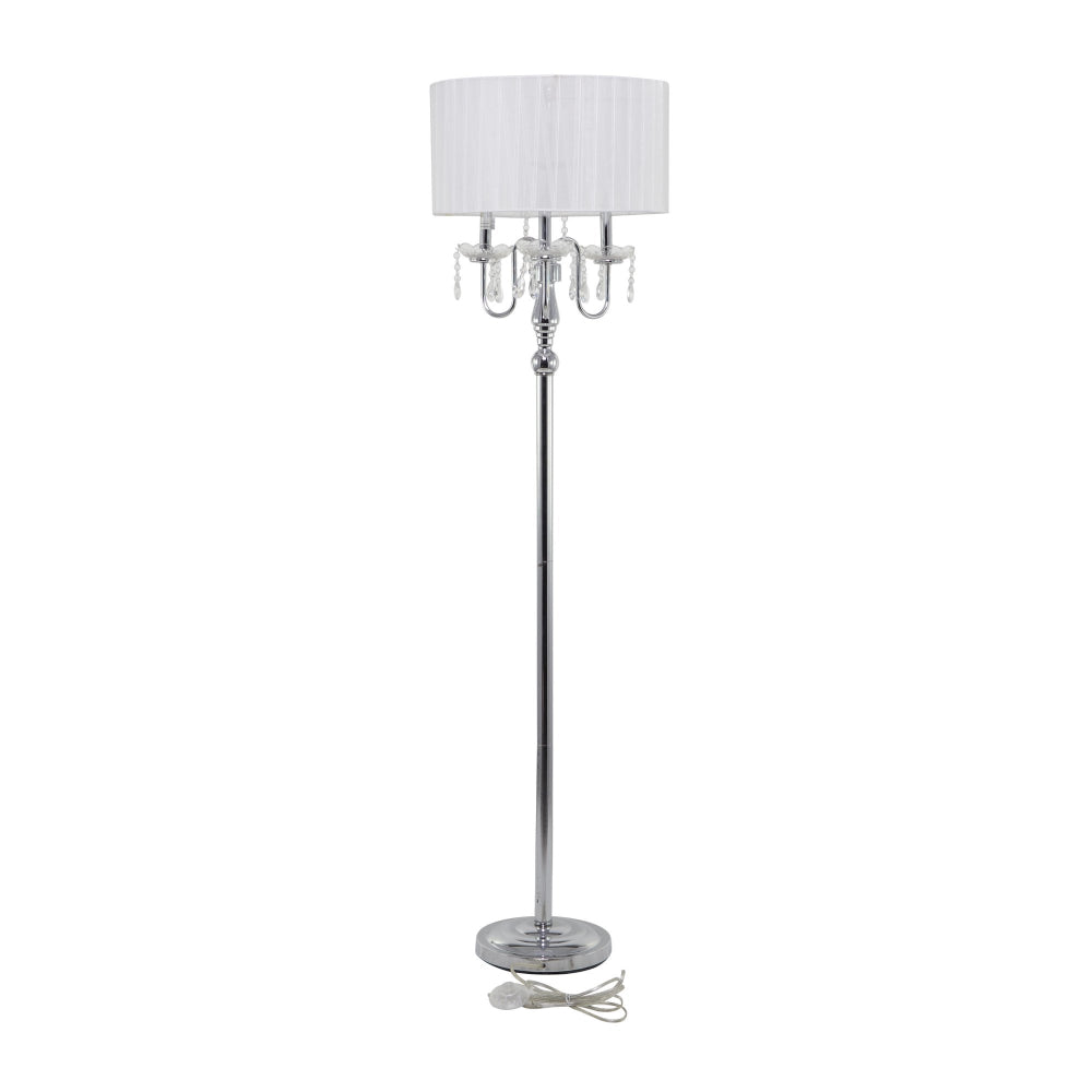 Decor Mache 63" Floor Lamp with 3 Light - Silver