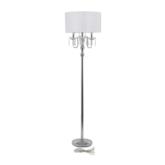 Decor Mache 63" Floor Lamp with 3 Light - Silver