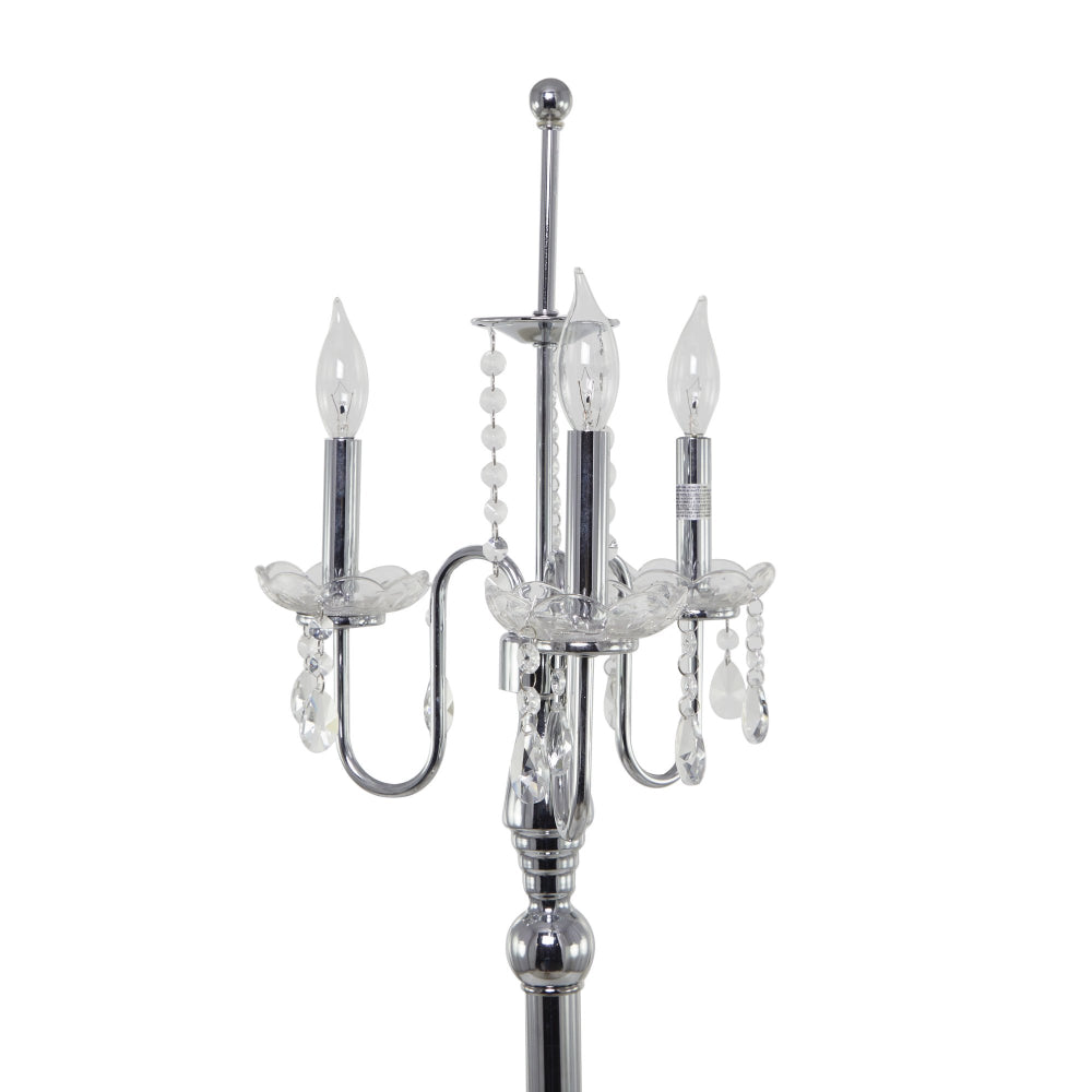Decor Mache 63" Floor Lamp with 3 Light - Silver