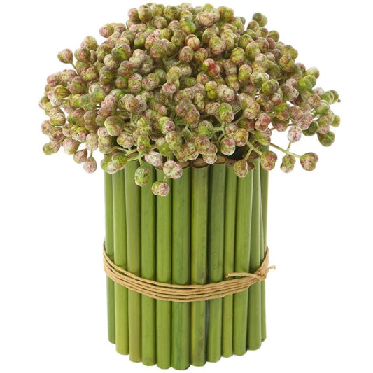 Allstate Floral 8" Artificial Berry Arrangement with Tube Planter - Green