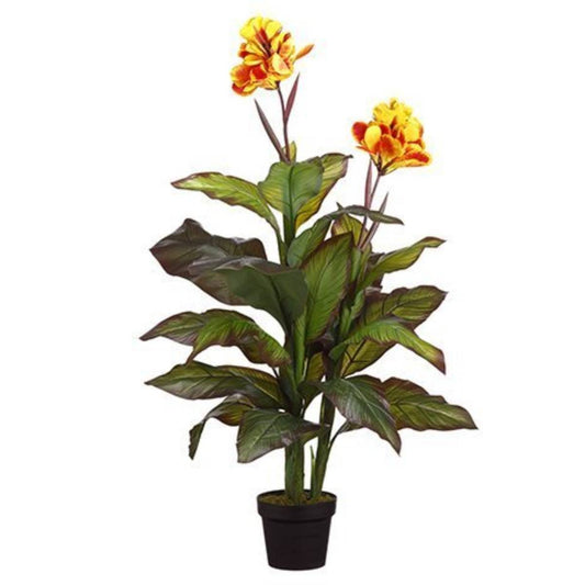 Allstate Floral 48" Canna Flower Plant with Pot - Yellow