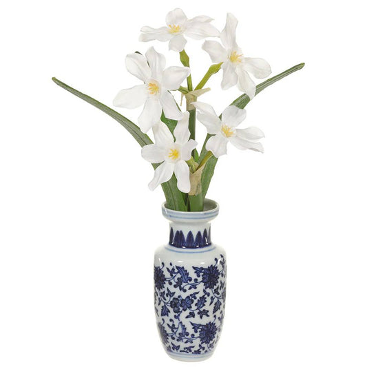Allstate Floral 12" Daffodil Flower Arrangement with Vase - White