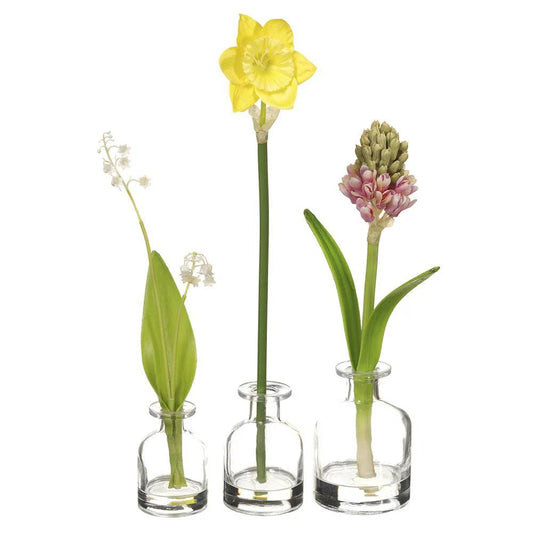 Allstate Floral 16" Flower Arrangements with Glass Vase - Assortment