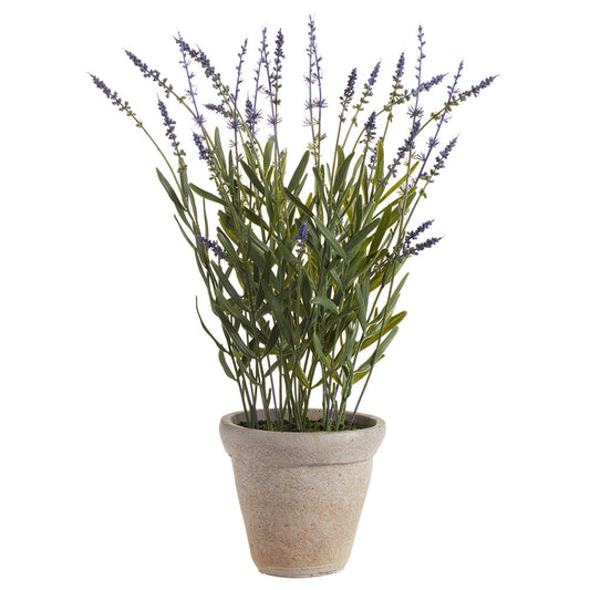 Allstate Floral 21" Lavender Flower Arrangement with Cement Pot - Purple