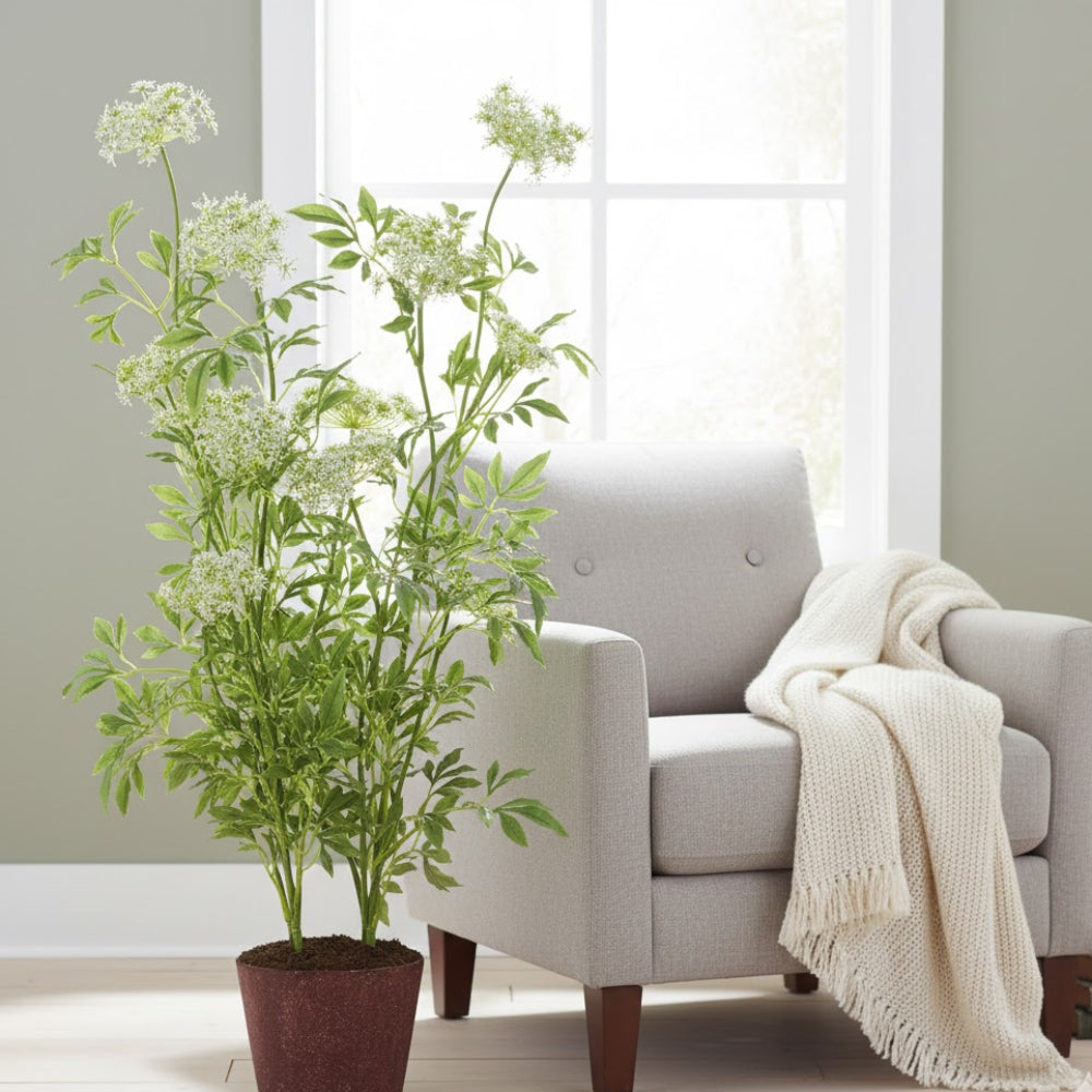 Allstate Floral 40.5" Queen Anne's Lace Plant Flower Arrangement - White