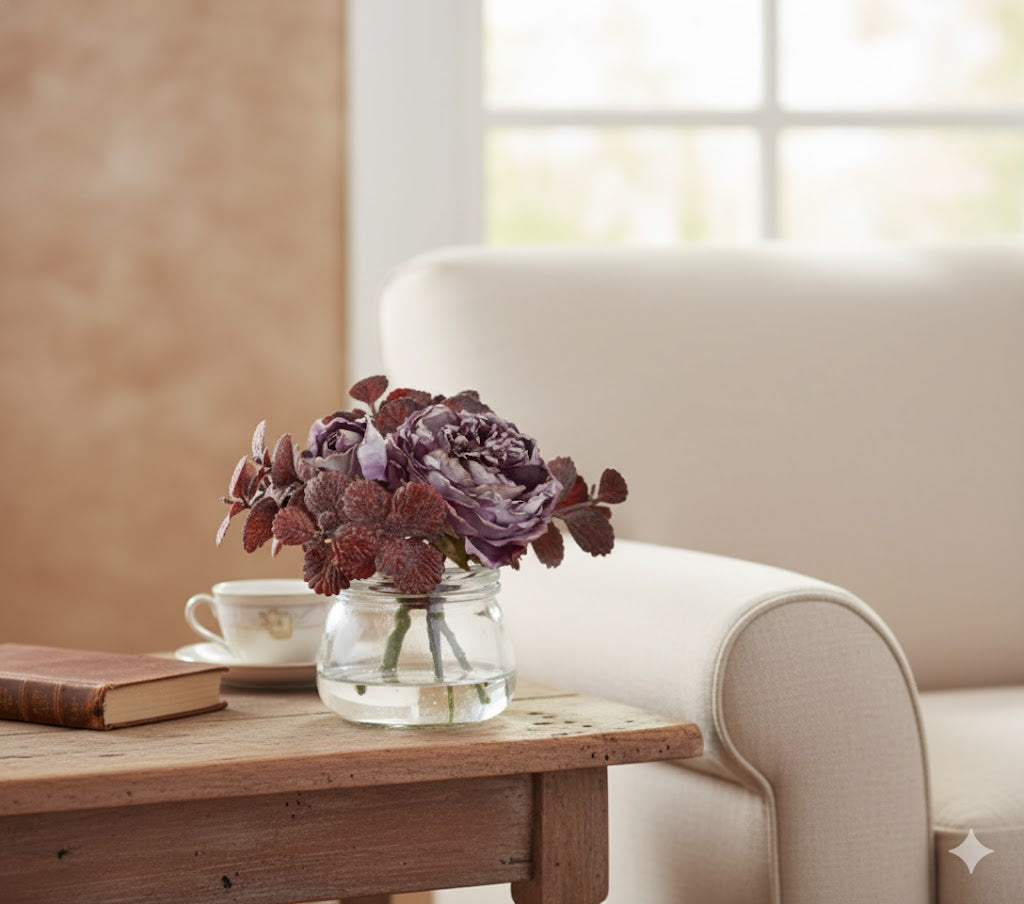 Allstate Floral 4.5" Rose Flower Arrangement with Glass Vase