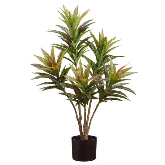 Allstate Floral 36" Real Touch Cordyline Silk Plant with Plastic Vase - Green