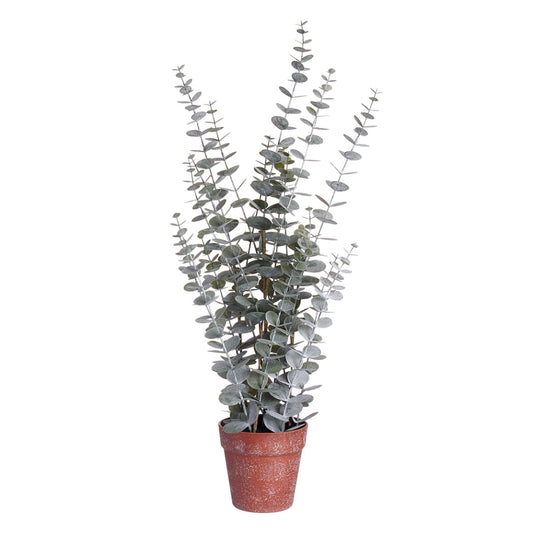 Allstate Floral 30" Eucalyptus Plant with Plastic Vase - Green/Gray