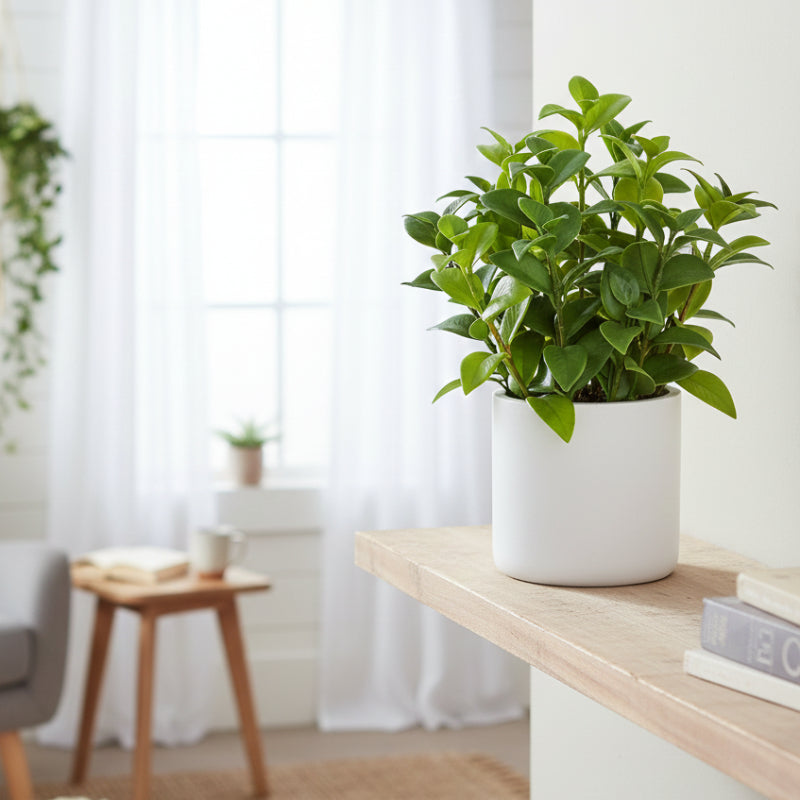 Allstate Floral 11" Lipstick Vine Plant with Polyresin Pot - Green