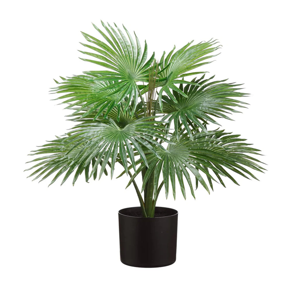 Allstate Floral 25" Real Touch Fountain Palm Plant with Plastic Pot - Green