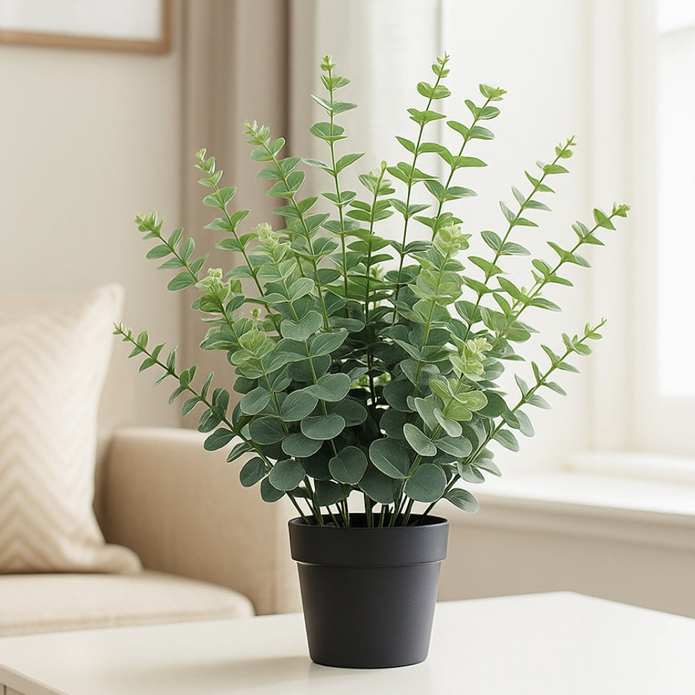Allstate Floral 24" Eucalyptus Leaf Plant with Plastic Pot