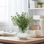 Allstate Floral 11.5" Fern with Ceramic Vase - White/Green