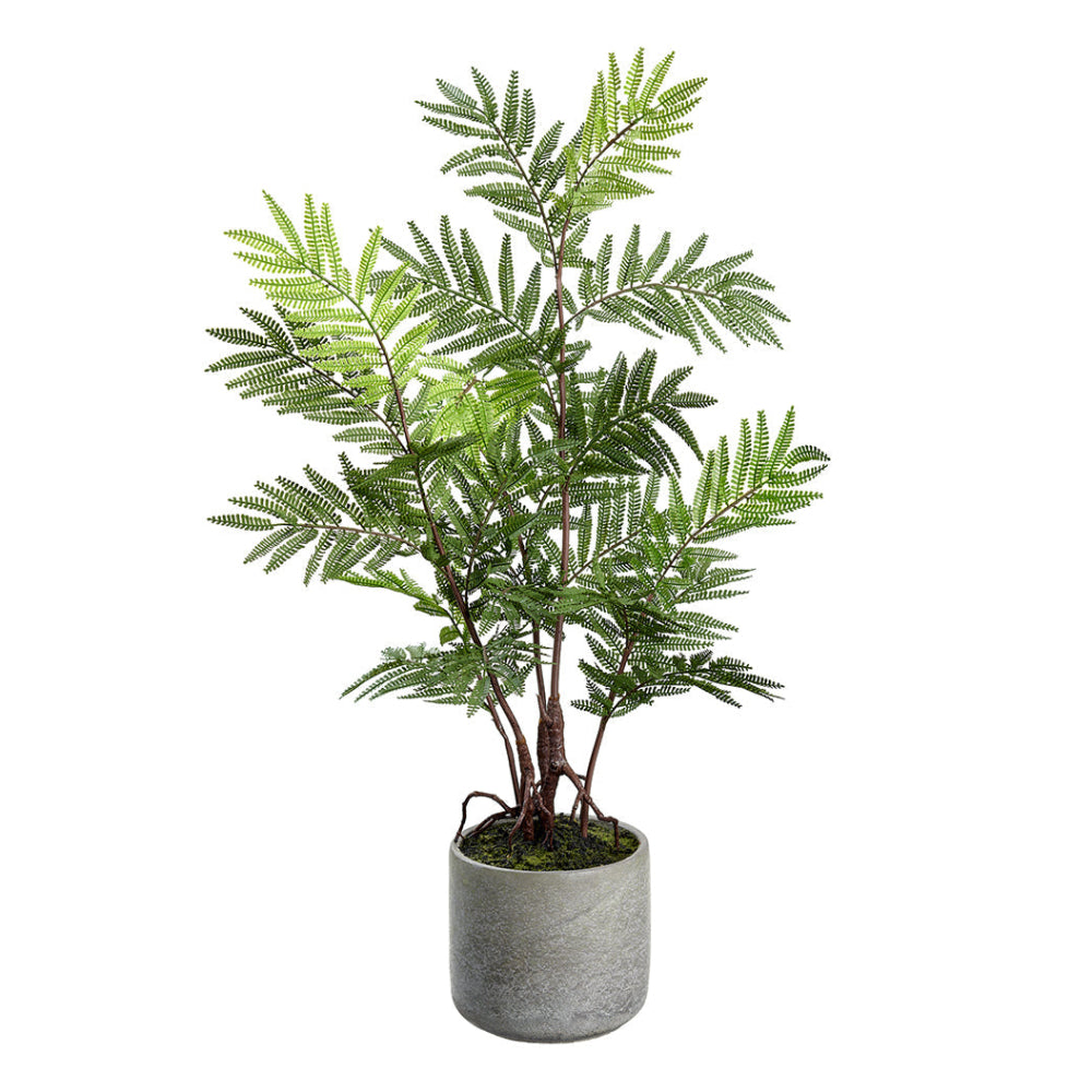 Allstate Floral Fern Artificial Leaf Tree with Cement - Green