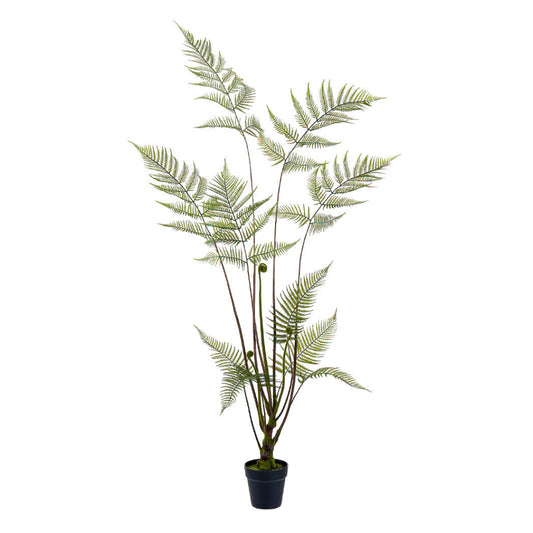 Allstate Floral 58" Woolly Fern Artificial Leaf Plant with Plastic Vase - Green
