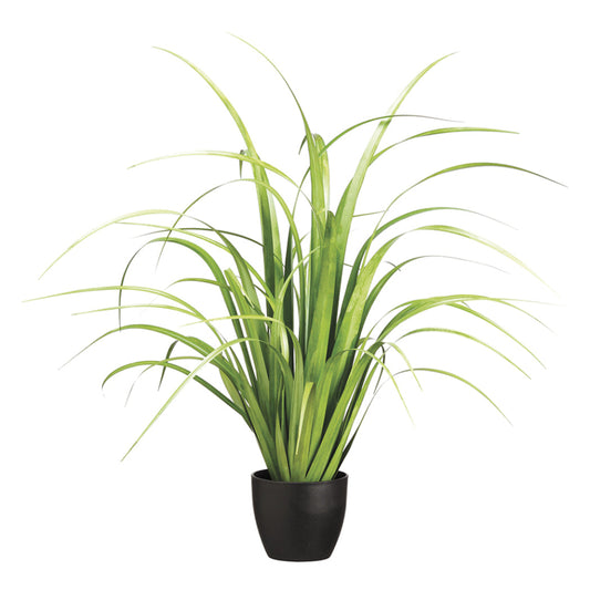 Allstate Floral 33" Reed Grass Artificial Plant with Plastic Vase  - Green