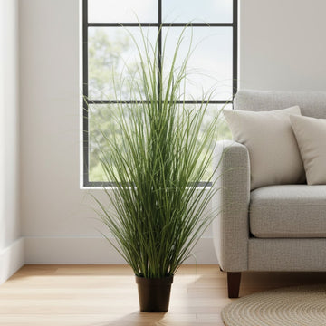 Allstate Floral 48" Grass Artificial Plant with Plastic Vase  - Green
