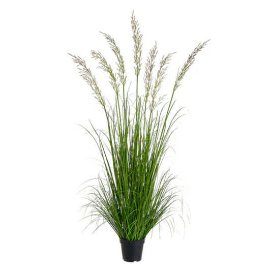 Allstate Floral 59" Wheat Grass Artificial Plant with Plastic Pot - Green