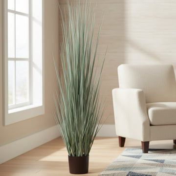 Allstate Floral 48" Grass Artificial Plant with Plastic Vase  - Green/Gray