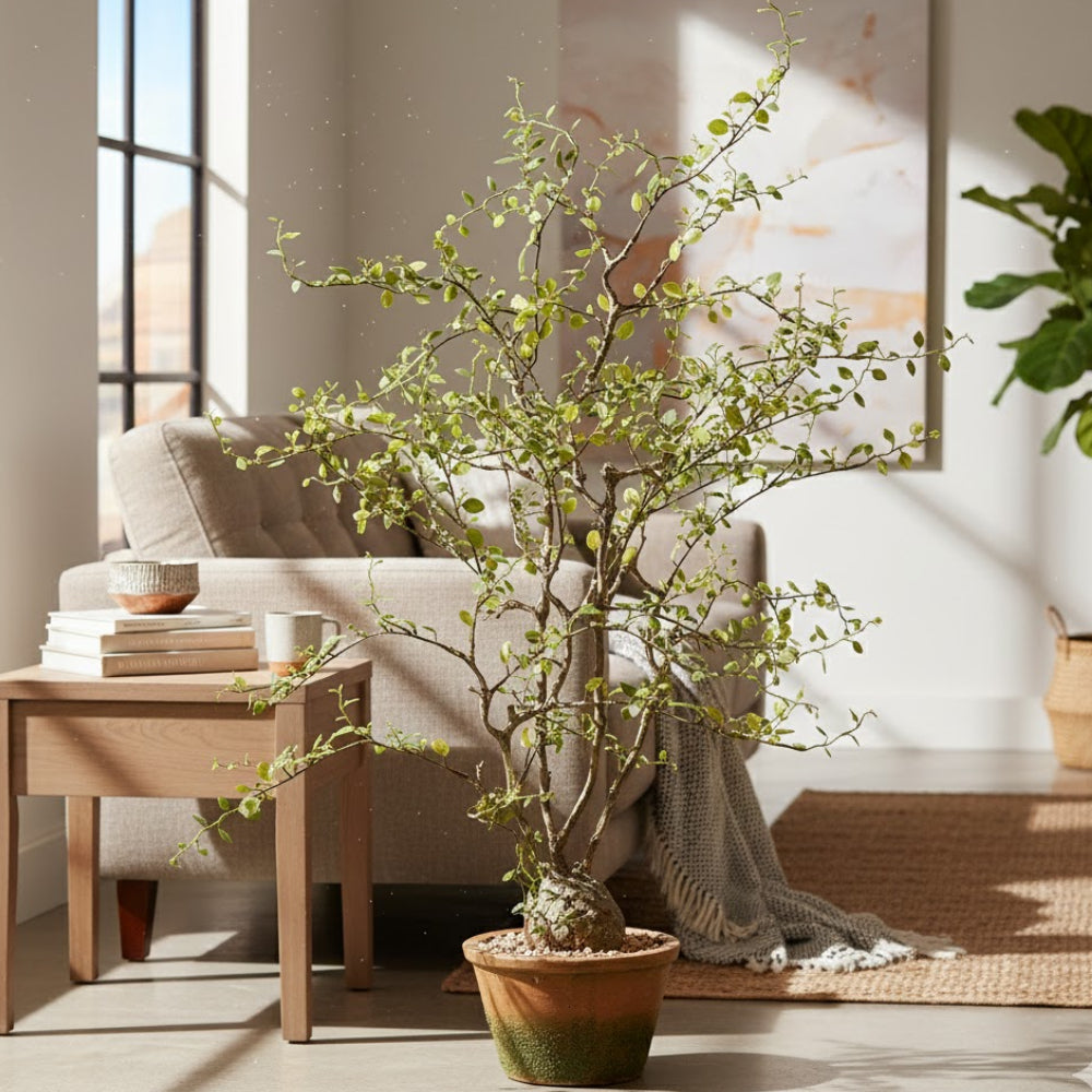 Allstate Floral 28" Muehlenbeckia Plant with Cement Pot - Green